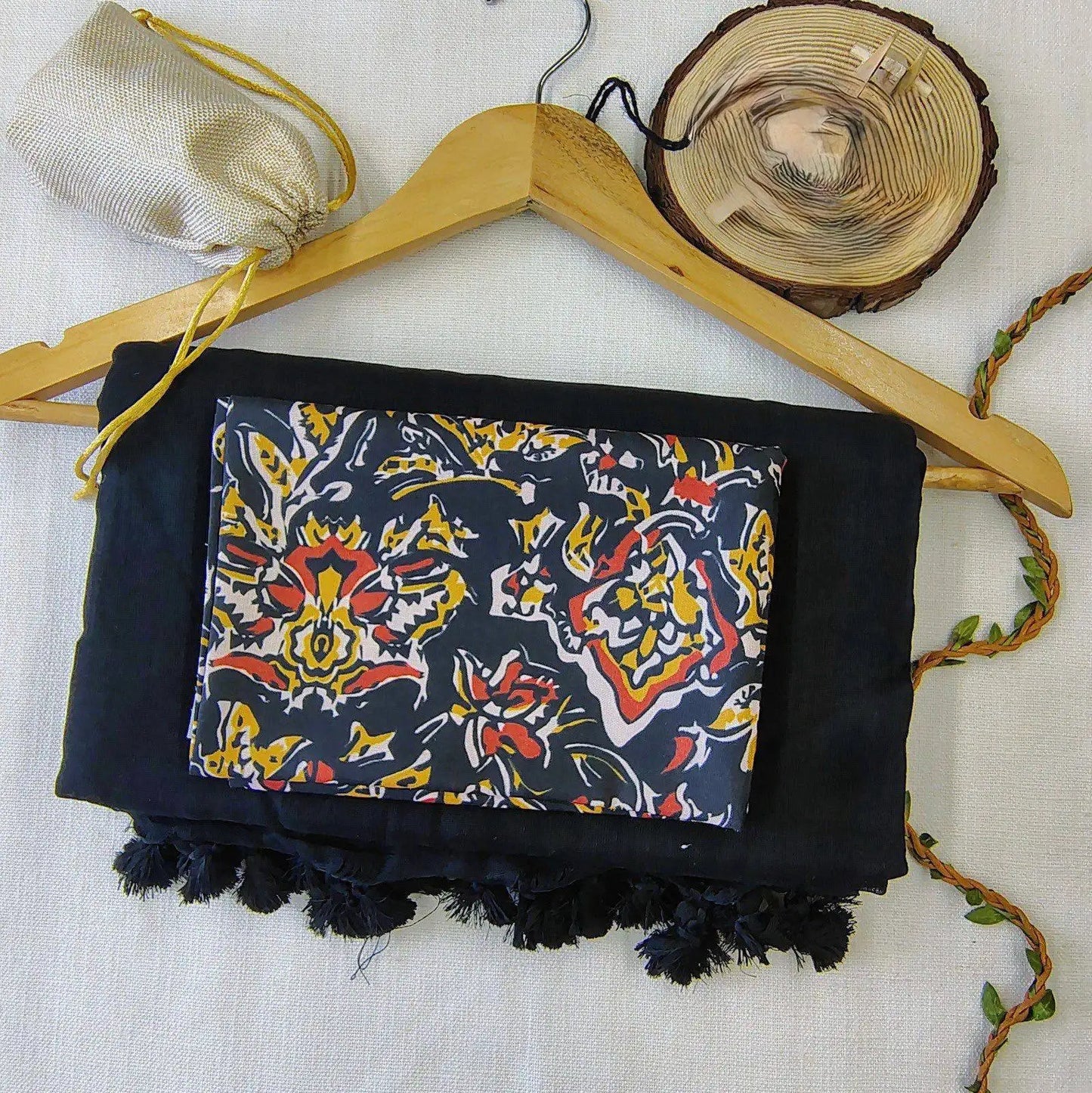 Handloom Khadi Cotton Saree with Magic Cotton Blouse | Lightweight & Comfortable CF-199