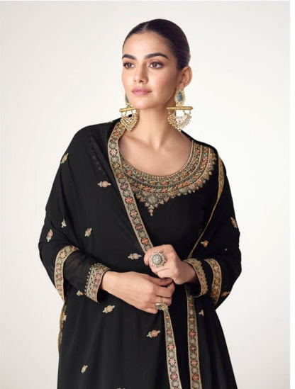 Virasat  Bluming Georgette with Embroidery Work Anarkali Suits