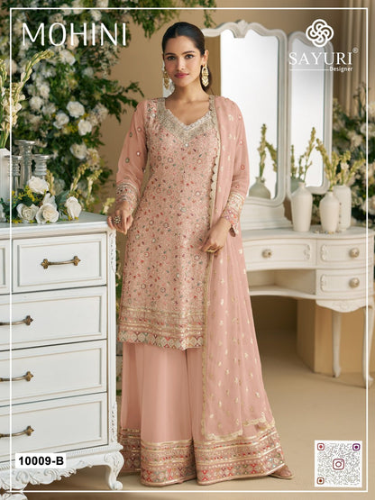Embroidery  Top Semi-Stitched With Fully Stitched Bottom And Dupatta