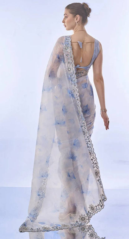 Soft Space silk with beautiful print Saree