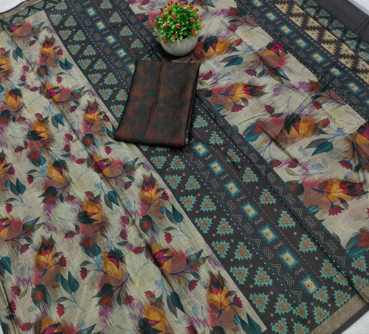 Soft Art Silk With Print