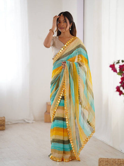Linen Printed Saree