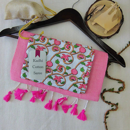 Handloom Khadi Cotton Saree with Magic Cotton Blouse | Lightweight & Comfortable CF-199