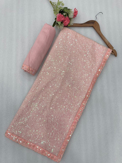 Bollywood Blockbuster Sequins Design Georgette Saree