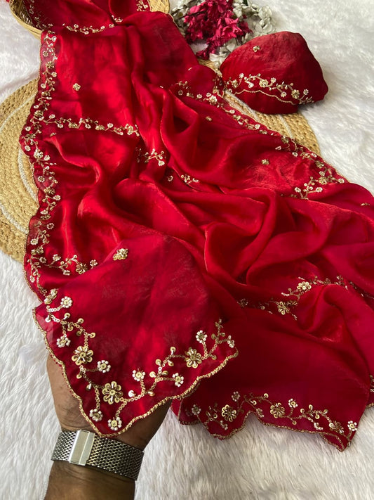 Premium Fendy Satin Saree