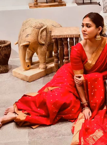 Banarasi Woven Soft Cotton Silk Saree