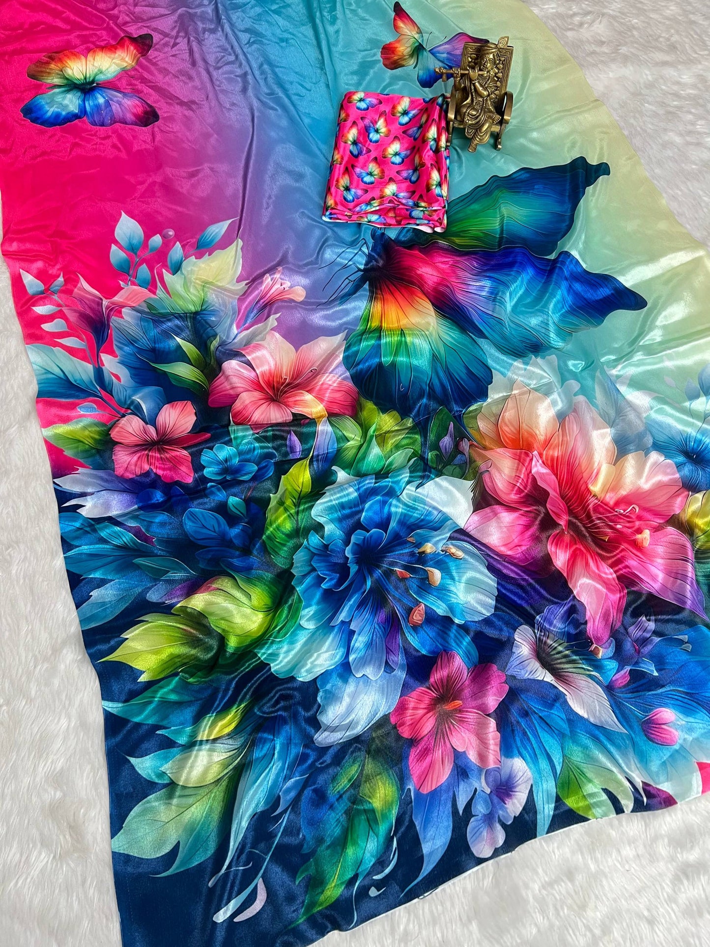 Lustro Silk digital print Saree