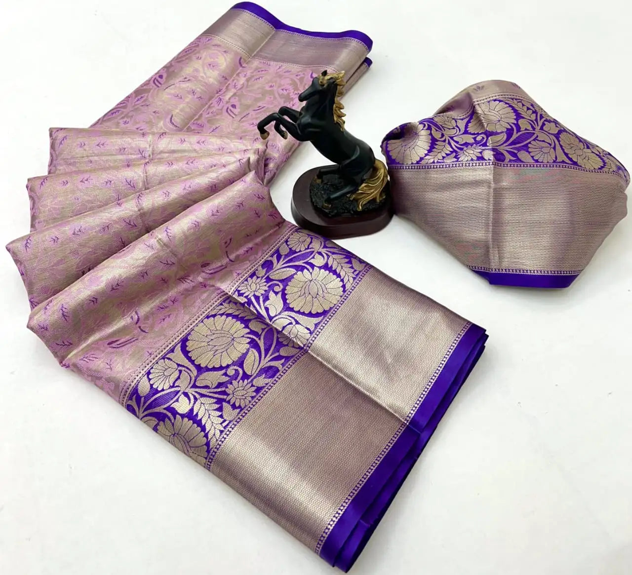 Kanchipuram Bridal Semi Pattu Silk Saree – Pushpa Vol 10