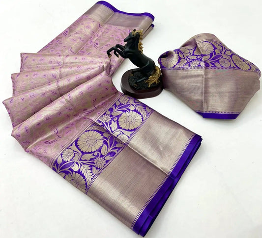 Kanchipuram Bridal Semi Pattu Silk Saree – Pushpa Vol 10