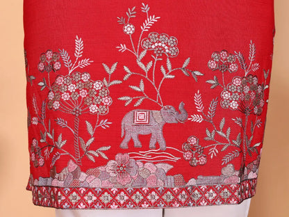 Men's Embroidered Linen Kurta Pyjama Set - Wedding & Festive Wear Vantara-05
