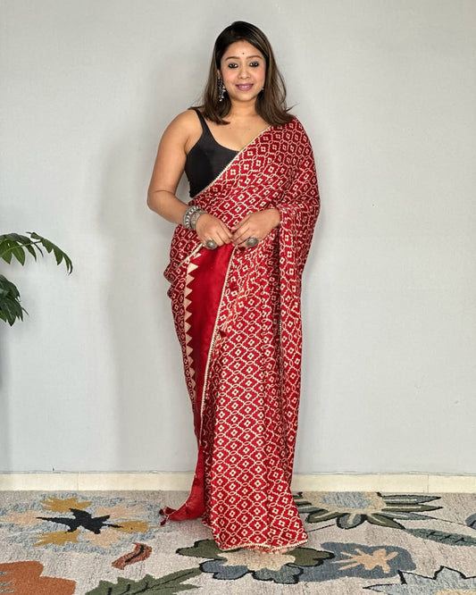 Original Japan Silk  Gajji Silk Soft and Smooth Saree