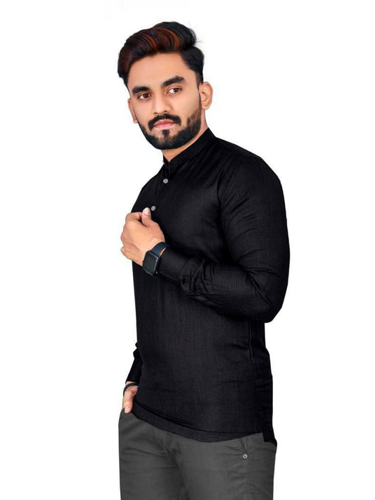 MAN'S SHORT KURTA Cotton Slub