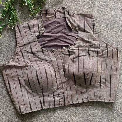 Ikkat Cotton Sleeveless Blouse