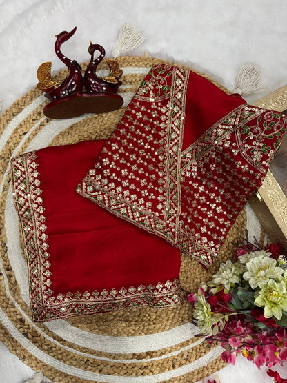 Soft Rangoli Silk Sequins Work Saree