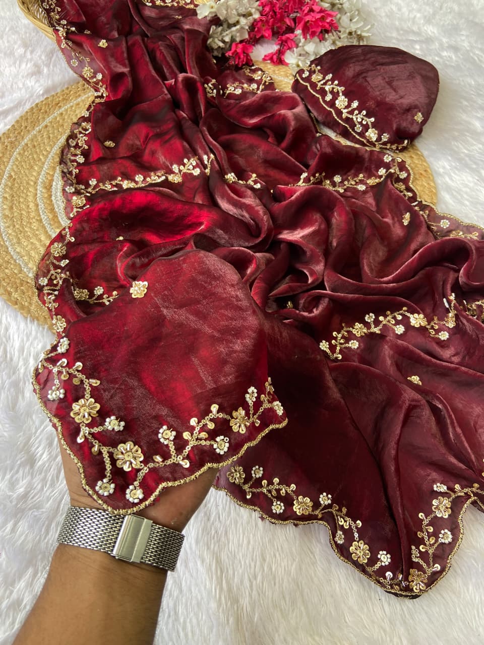 Premium Fendy Satin Saree