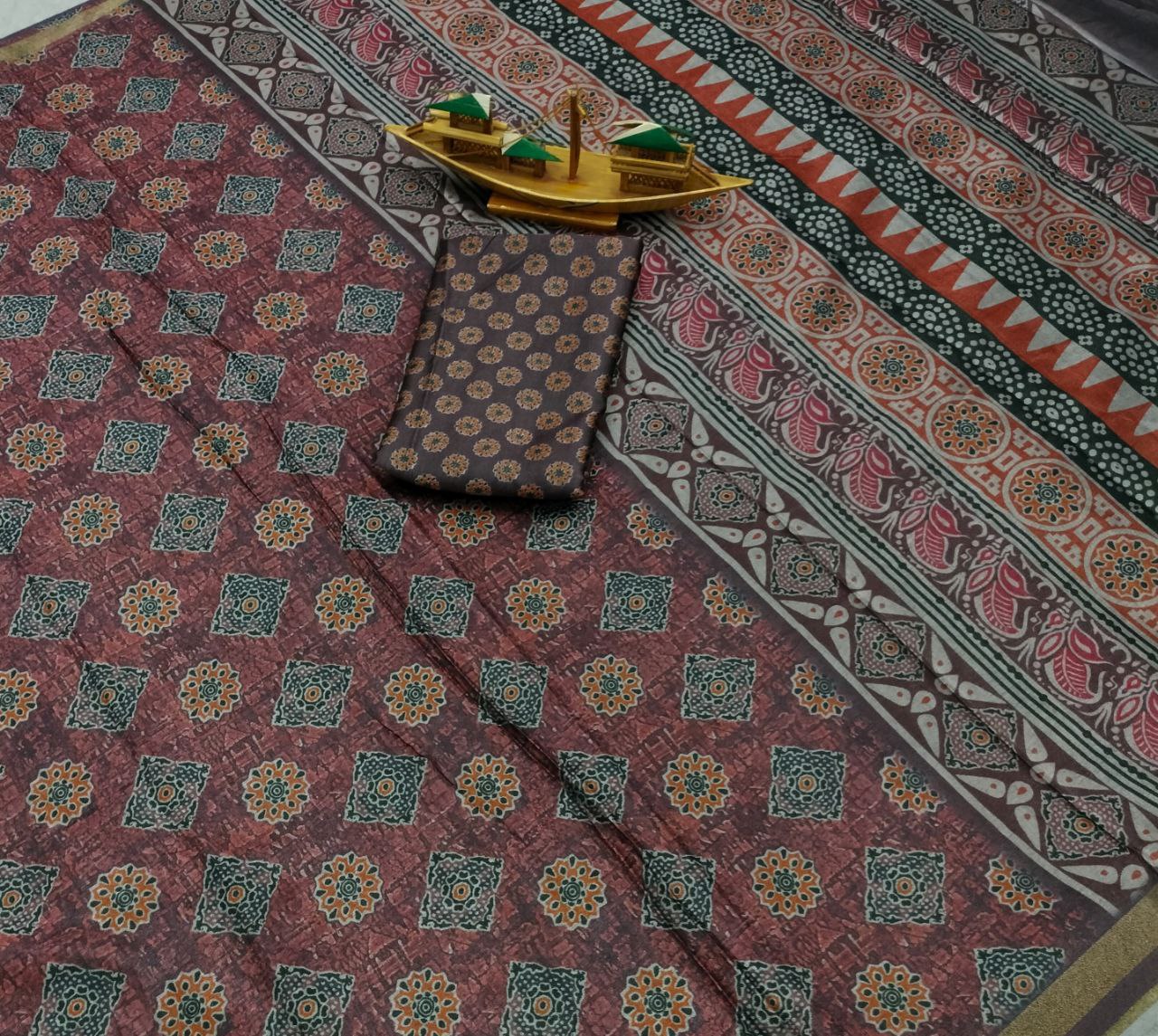 Metallic Shine  Art silk Saree