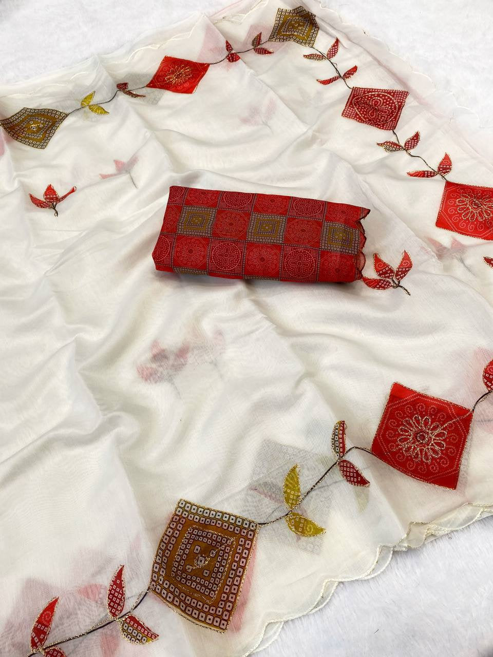 Soft Chanderi Cotton Saree with Blouse