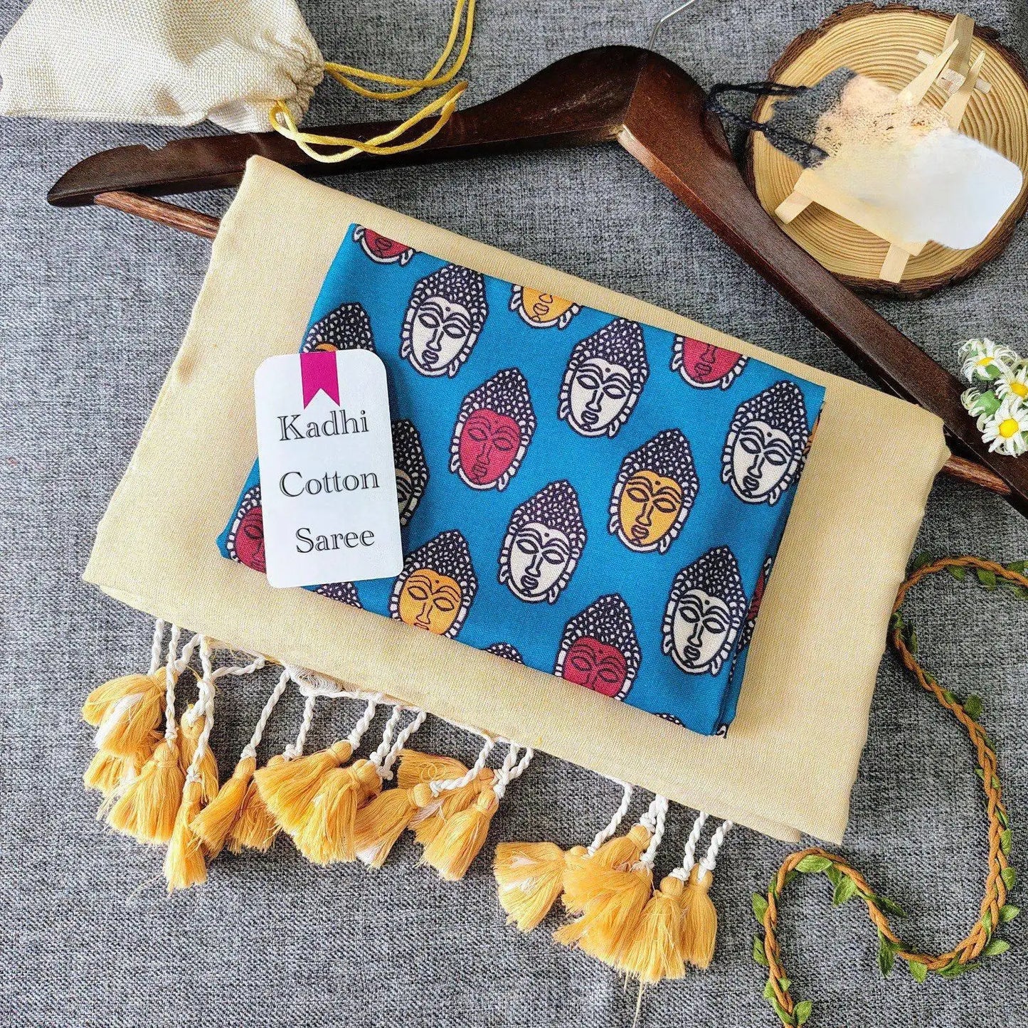 Handloom Khadi Cotton Saree with Magic Cotton Blouse | Lightweight & Comfortable CF-199