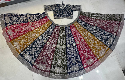 Multicolor Faux Georgette Lehenga Choli ON5053