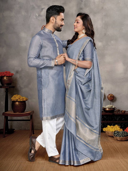 COUPLE COMBO KURTA WITH SAREE