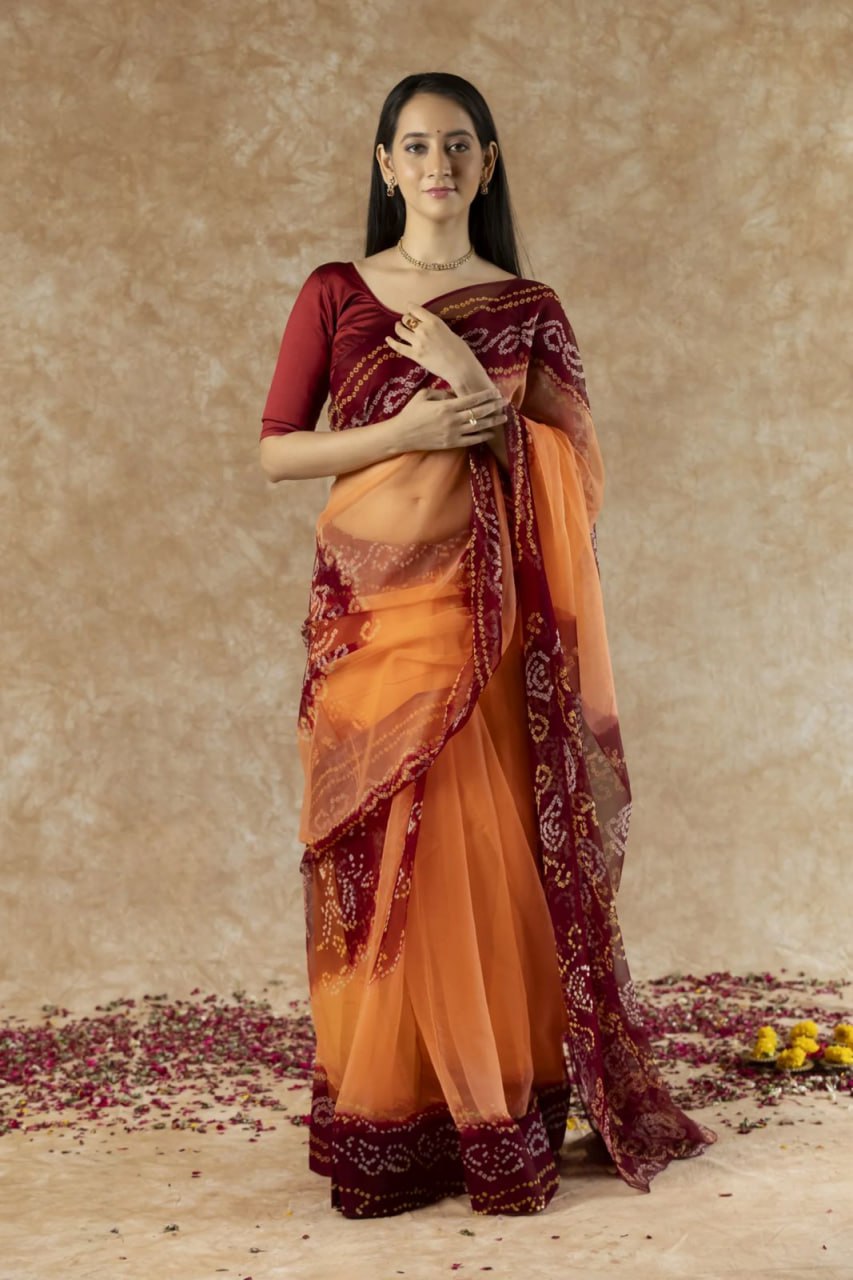 Bandhni Georgette Saree