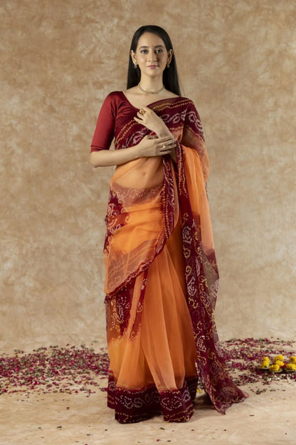 Bandhni Georgette Saree