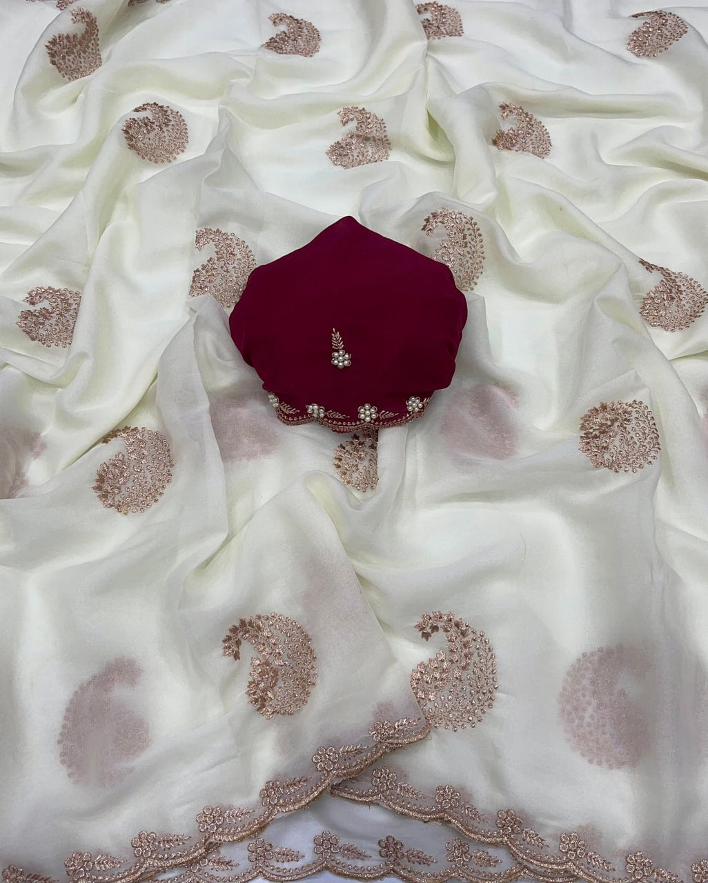 Star Georgette Embroidery Saree