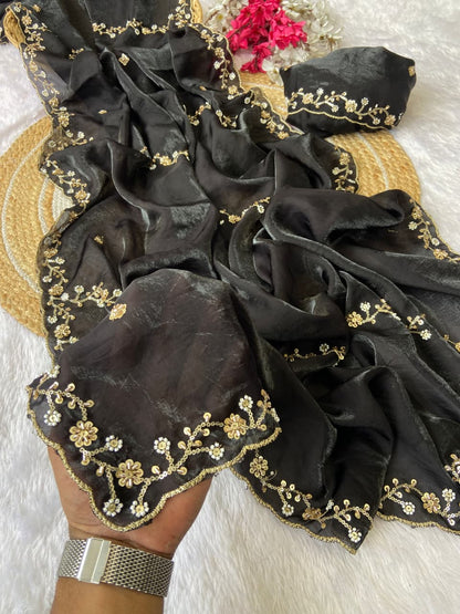 Premium Fendy Satin Saree