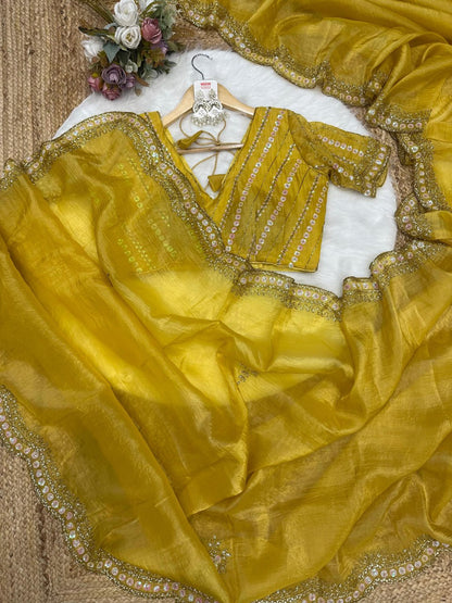 Gold Crush Saree