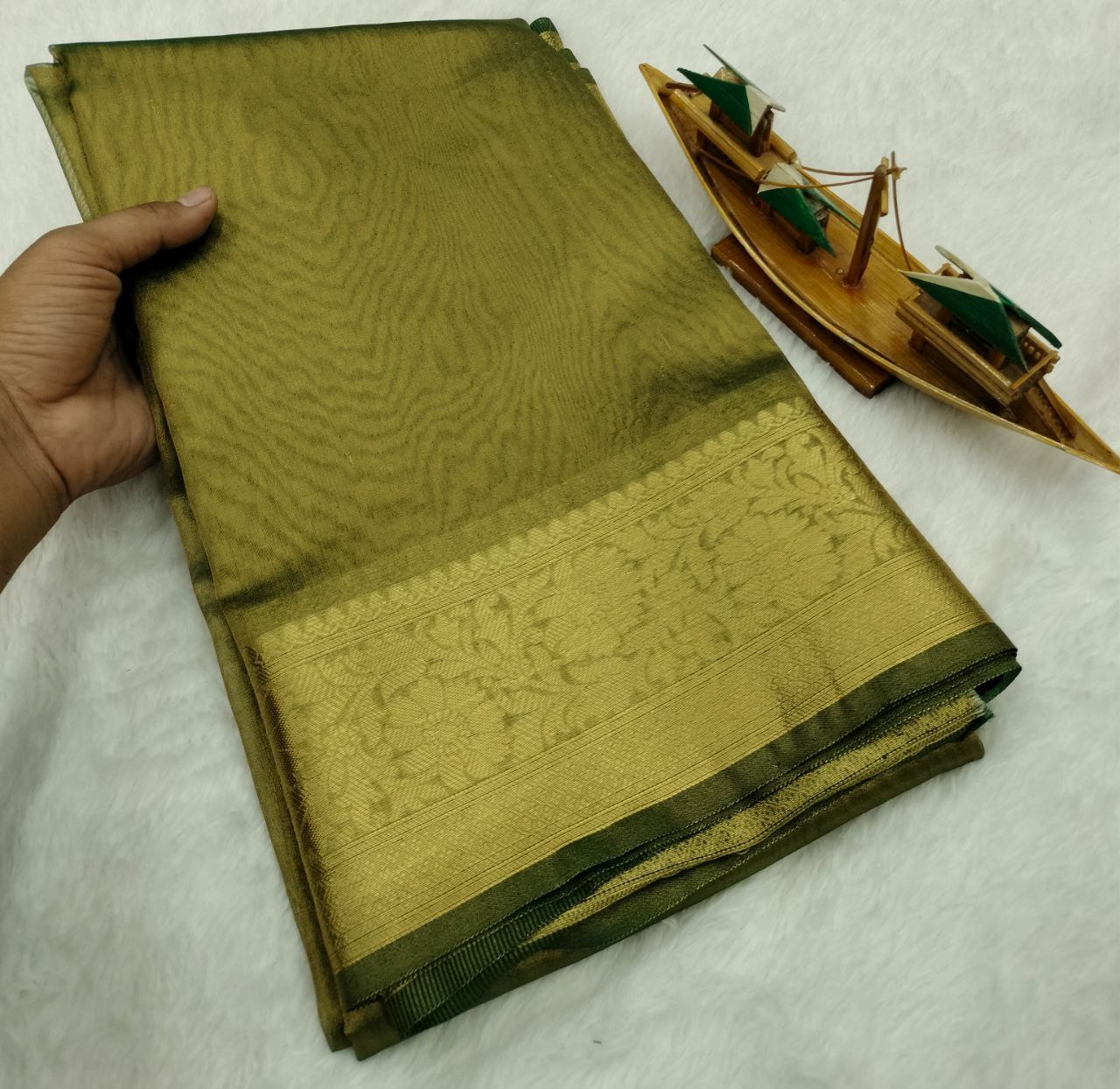 Banarasi Soft Dual Tone Tissue Silk Saree