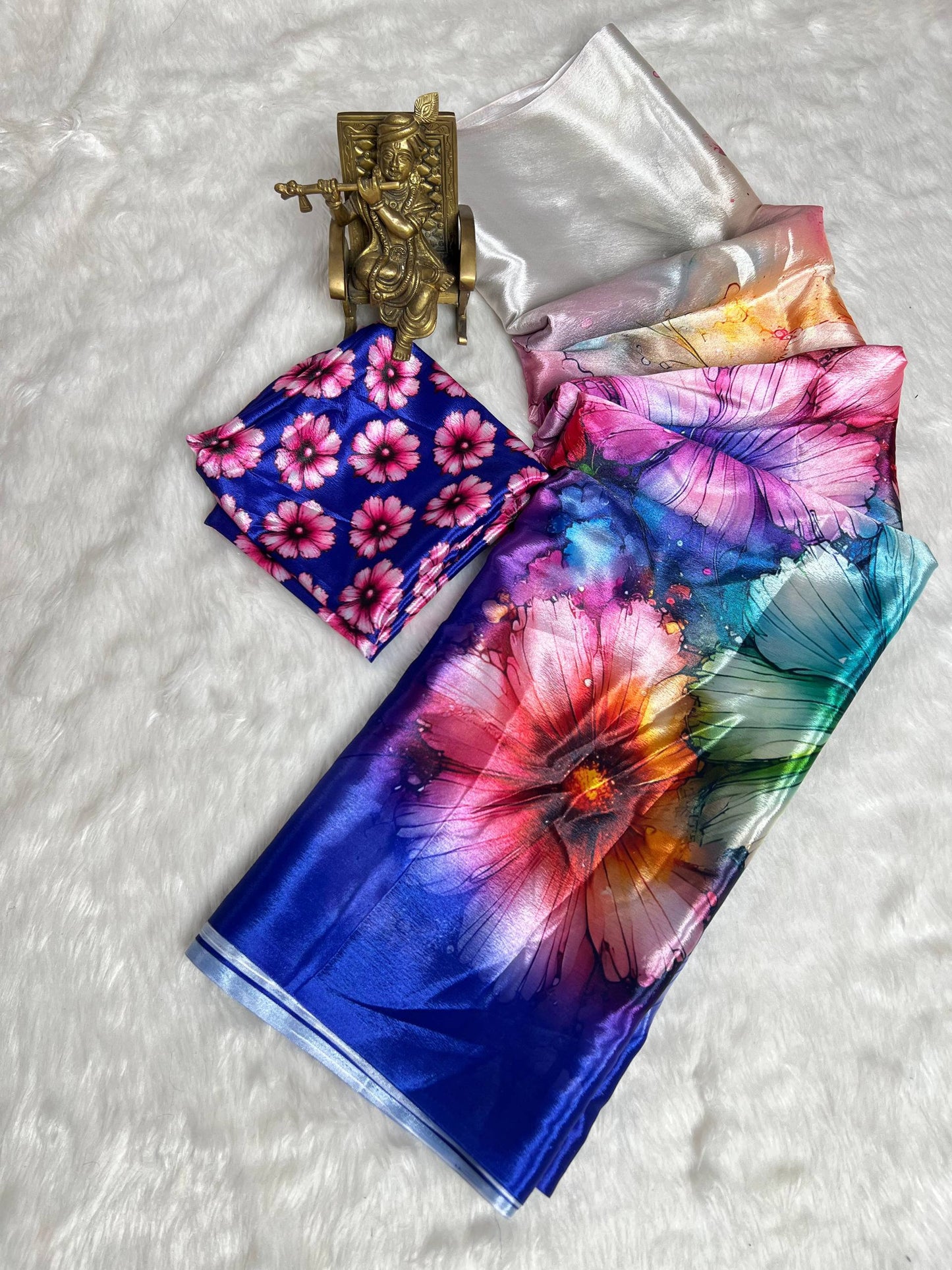 Lustro Silk digital print Saree