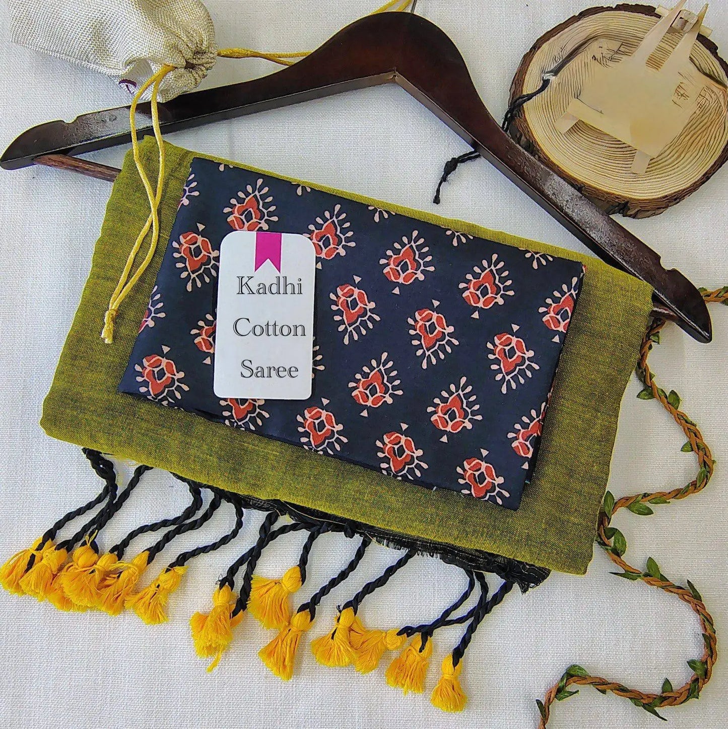 Handloom Khadi Cotton Saree with Magic Cotton Blouse | Lightweight & Comfortable CF-199