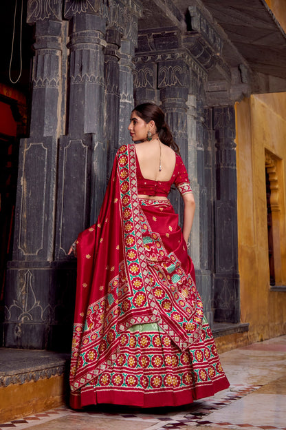 MEHENDI GREEN IKKAT PRINT LEHENGA PREORDER SPECIAL