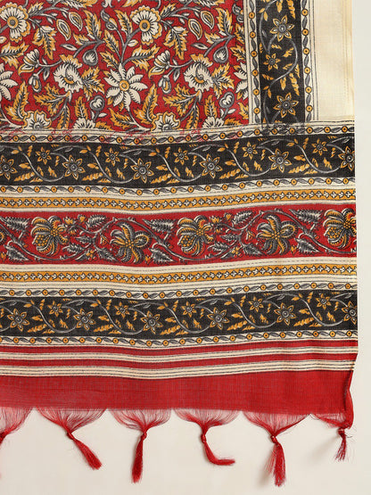 Khadi Cotton Fully Stitched Ethnic Set with Dupatta