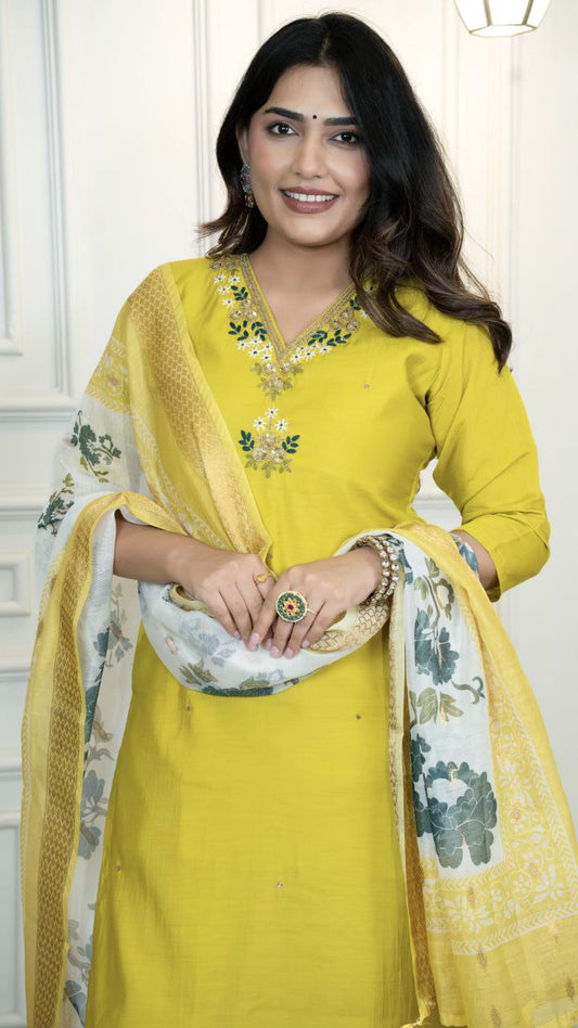 Roman Silk Hand Work Full Cotton Inner Suit