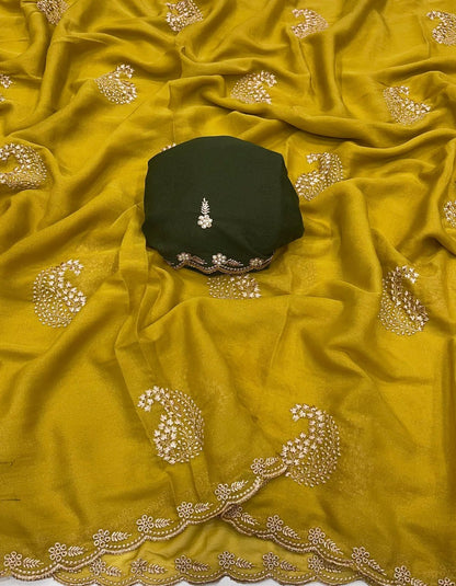 Star Georgette Embroidery Saree