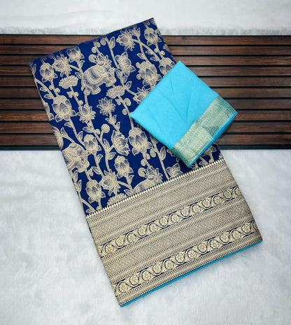 Pure Khadi Creap Georgette Saree