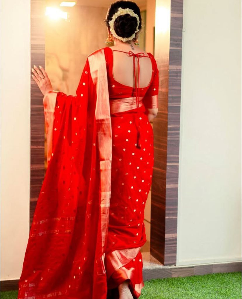 Banarasi Woven Soft Cotton Silk Saree