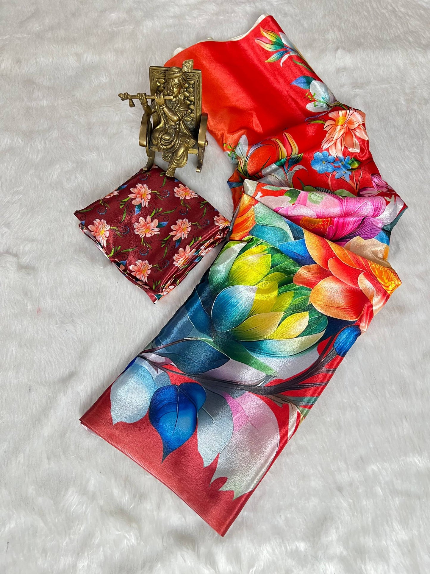 Lustro Silk digital print Saree