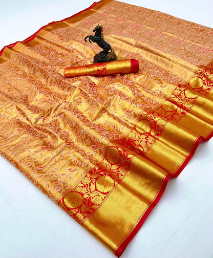 Kanchipuram Bridal Semi Pattu Silk Saree – Pushpa Vol 10