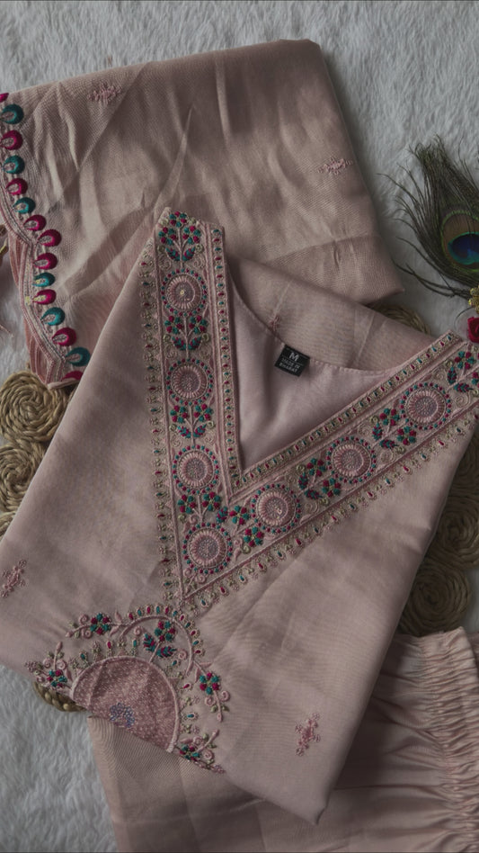 Thread Embroidery with Sequin Detailing Suits