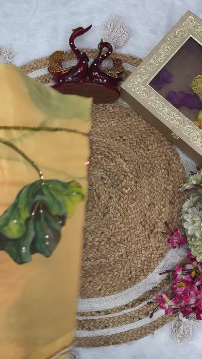 Exclusive Floral Handwork Saree