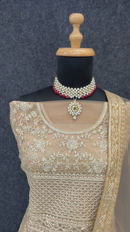 Unstitched Aashirwad with Sequence Coding Embroidery