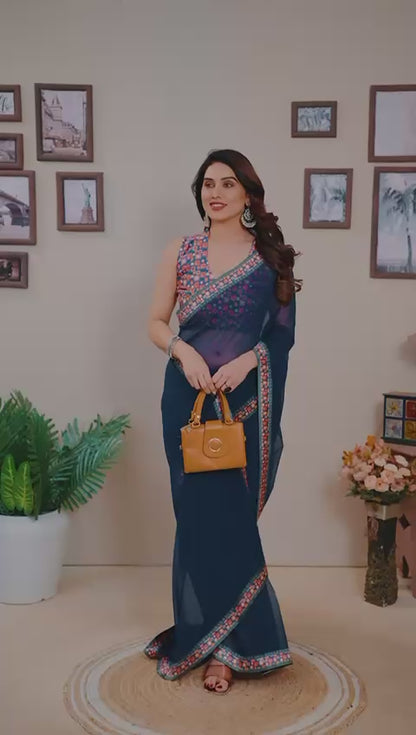 Georgette Digital Print Saree