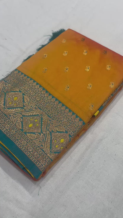 Soft Silk  Rich Gold Zari Weaving Paithani Saree