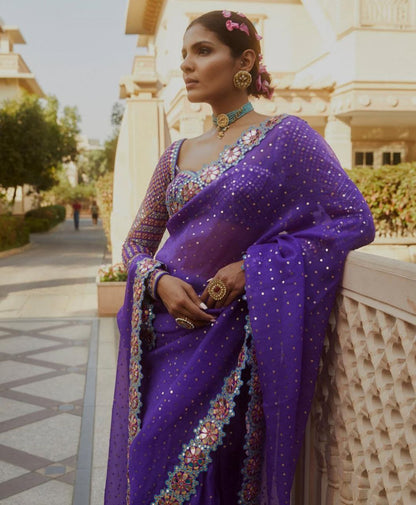 Bollywood Blockbuster Original Mirror Design Saree