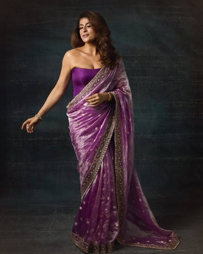 Soft Mocha silk saree
