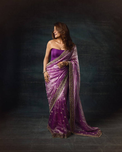 Soft Mocha silk saree