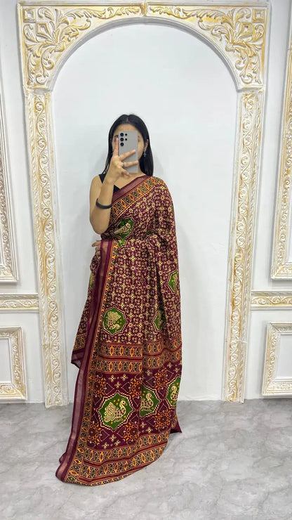 Soft mal mal cotton silk printed saree with contrast woven border available in six colors lightweight daily wear saree